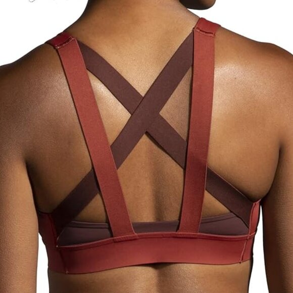 BROOKS Women Plunge Sports Bra for Running, Workouts, Sports Sz: XS Copper/Run - Picture 4 of 9